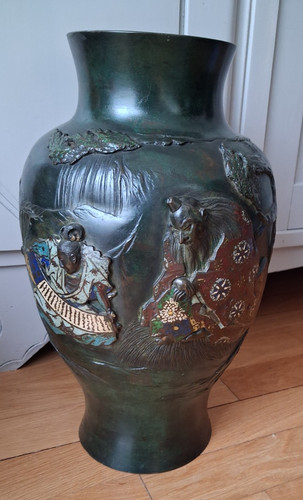 Vase bronze doublé - bronze,