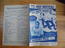 PARTITION  OPERETTE LES PIEDS NICKELES JACQUES PILLS COQUATRIX 1950