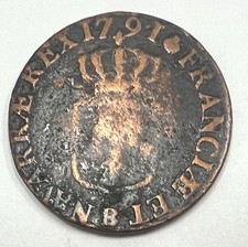 Piece 1 Liard 1791 B Louis XVI R2 En Gadoury REF81250