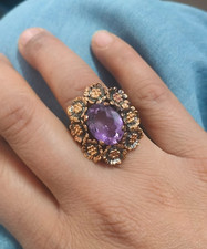 Bague en améthyste naturelle