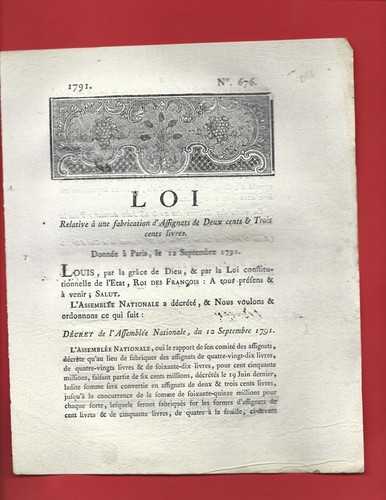 Loi revolution 1791 louis - loi,