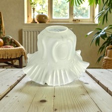 Globe en verre ancien transparent – ouverture tulipe