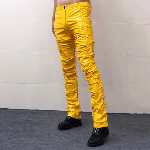 Hommes faux cuir pantalon - faux,