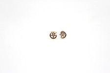 Jolies mini Boucles d'Oreille Etoile/Lune en Alliage et Strass Blanc