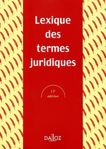 Termes juridiques lexique 2001