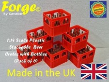 Neuf Rouge 1:14 Echelle 6 Pk Bière Caisses & Bouteilles RC Camion Tamiya Diorama