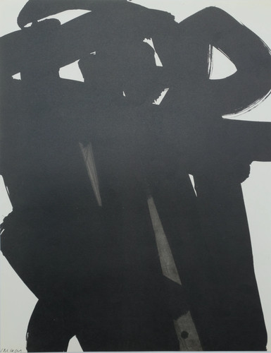 Pierre soulages gouache 1966 - soulages, :