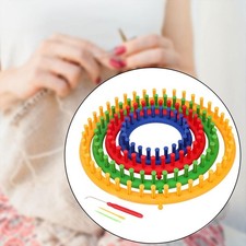 métiers à tricoter ronds avec crochet, machine à tricoter pratique à 4