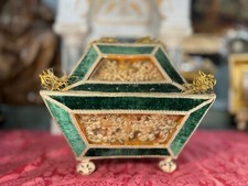 Rare Chasse Reliquaire Velours Dans Sa Boite En Bois - XVIIIe