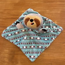 Doudou Peluche Zoolux Paresseux Lémurien Plat Carré Vert Rouge Gris Marron Noir