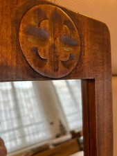 Vintage Miroir bois motif sculpté années 70