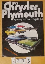 CHRYSLER PLYMOUTH avec VALIANT BARRACUDA FURY Prospectus 1971 28 pages Anglais