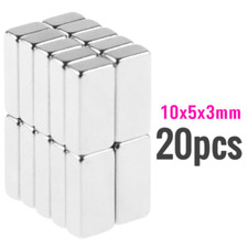 Lot 20x aimant neodyme rectangulaire 10x5x3mm puissant carré tableau blanc,photo