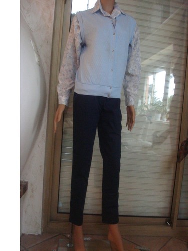 Ensemble pantalon marine - pantalon, +