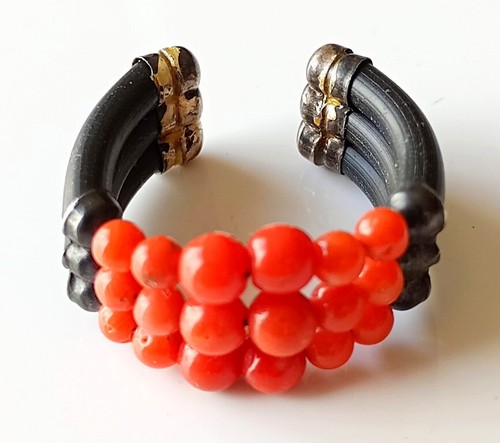 Bague corail extensible - bague,