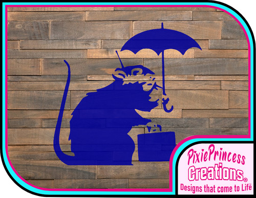 Banksy parapluie rat mylar - p,