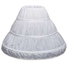 Jupon de Robe pour EnfantsFilles 2 Cerceau Jupon Slip Demi Elastique Petticoa...
