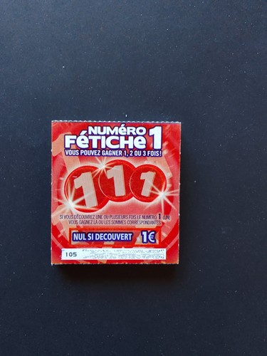 Lot tickets fetiche - de, 9