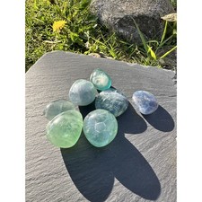 Fluorine Bleue Verte - Pierre Roulée 3 à 4 cm - Pierre Naturelle Lithothérapie