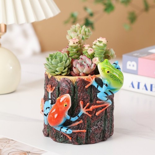 Pot résine grenouille - en,