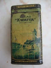 ancienne boite métal cacao KWATTA solubilisé , 250 gr , Epinay Villetaneuse