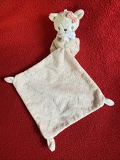 ?? DOUDOU BICHE FAON ROSE BLANC POIS DORÉS MOTS D'ENFANTS NEUF JAMAIS SERVI