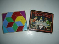 Jeu ancien De Mosaïque ,carton