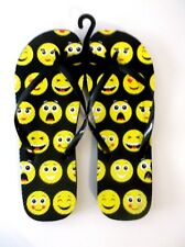 Women’s Emoji Print  Rubber Flip-Flops Rubber Slippers Ladies Size 7/8 Medium