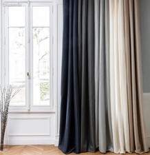 Madura Double Rideaux 2 pieces , 2,75m x 2,40m chacun, beige /taupe