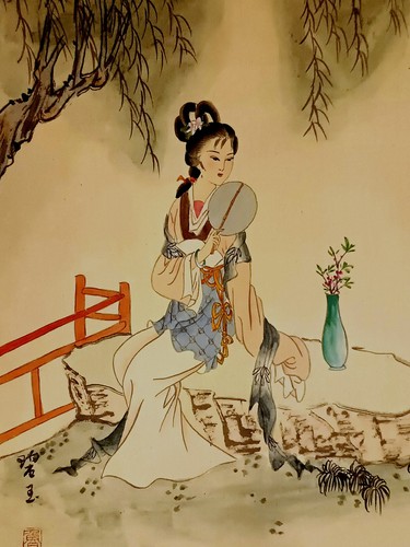 Peinture sur soie - , chinoise