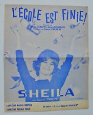 Ancienne PARTITION → L'ECOLE EST FINIE → SHEILA