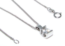 Collier En Or Blanc 9 Carats