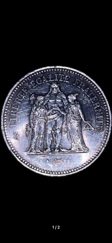 Pièce francs hercule en - francs,