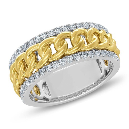 Hommes 14k diamant tresse - hommes,