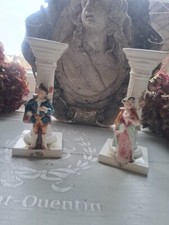 Paire De Bougeoirs ceramique