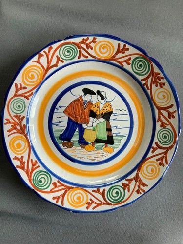 Assiette pêcheur quimper - assiette,