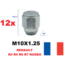 Jeu de 12 écrous de roue renault R5 TX Alpine jantes 10 x 125 à 60° amil 10x1.25