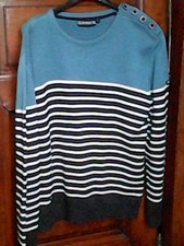 Pull HUBLOT bleu et noir rayé