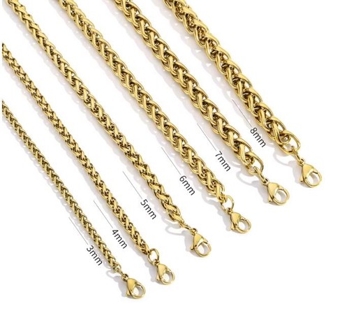 Collier chaîne maille - , palmier