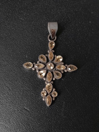 4255 ancien pendentif croix - pendentif,