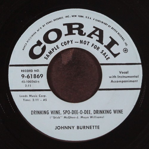 Johnny burnette trio single - trio,