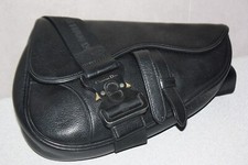 DIOR Sac Saddle Homme Cuir Grainé Noir 02-BO-0110 TRES BON ETAT