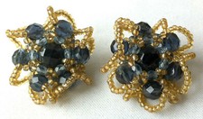 Boucles d'oreilles GAVILANE PARIS - CLIP - Fleur -  Earrings signed - vintage 