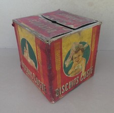 Ancienne boite BISCUITS COSTE carton rare pub déco collection old box of biscuit