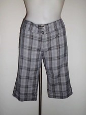 BERMUDA TRES CHIC HABILLE FEMME MILLAN A CARREAU GRIS/NOIR FINE LIGNE DORE T:42