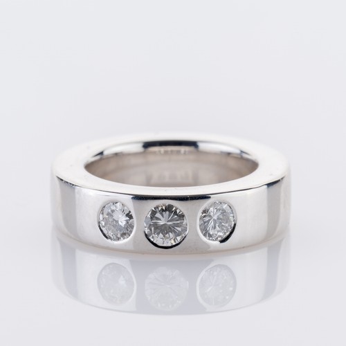 Ring 750 white gold with - gold,