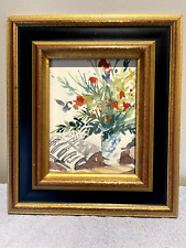 Aquarelle Originale par Georges Hosotte "Le Bouquet de Coquelicots"