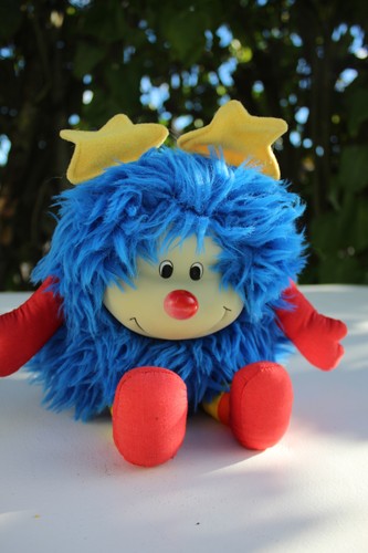 Peluche vintage bleu champ - peluche,