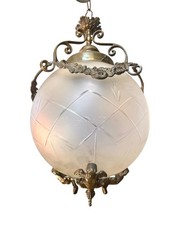 Lustre ancien avec putti et