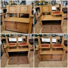 un banc de cantou restauré par un professionnel en chêne massif finition huile